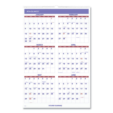 AT-A-GLANCE® Monthly Wall Calendar With Ruled Daily Blocks, 20 X 30, White Sheets, 12-month (jan To Dec): 2022 freeshipping - TVN Wholesale